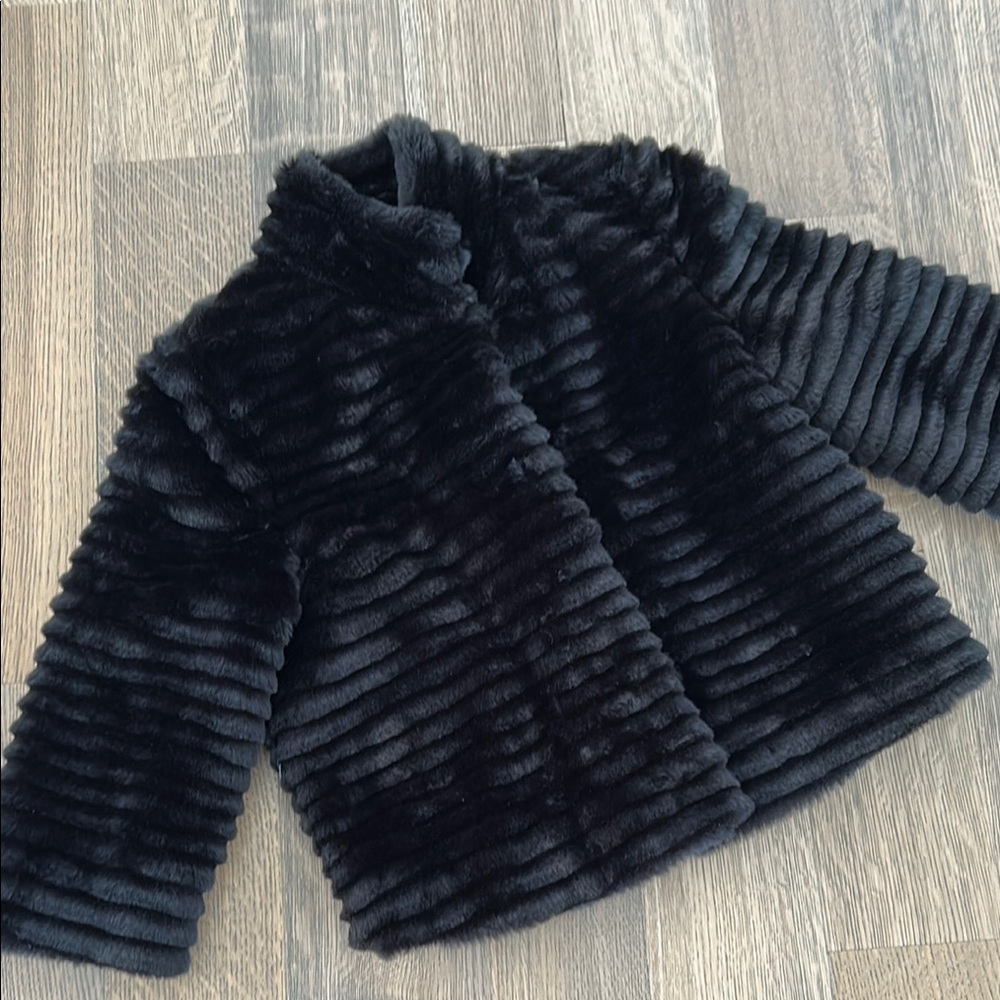 Express Black Faux Fur Jacket